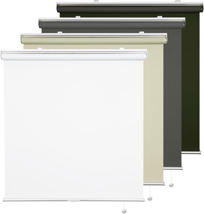ALLBRIGHT Classic 100% Blackout Cordless Roller Shades for Windows, Spring System Roller Blinds with UV Protection Thermal Insulated, Easy to Install