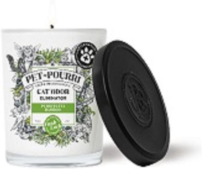 Pet-Pourri Pawsitively Fresh Pet Odor Deodorizer Candle, Burns Up to 45 Hours, Aromatherapy & Air Freshener with Essential Oils, Plant Based Ingredients & Wax, Vet Approved, Jasmine Pear Scent