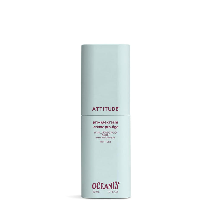 ATTITUDE Anti Aging Face Cream, With Hyaluronic Acid, Peptides & Ceramides, For Wrinkles & Fine Lines, Fragrance Free Skincare, Dermatologically Tested, For Women & Men, EWG Verified, Vegan, 1.7 Fl Oz