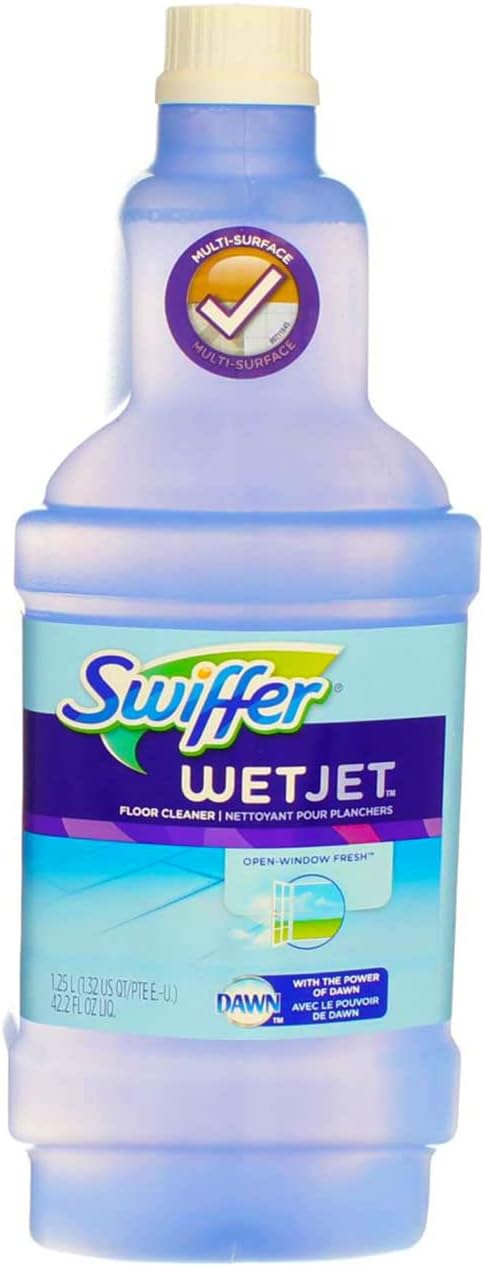 Swiffer WetJet Multi-Purpose Floor Cleaner Solution with Febreze Refill, Hardwood Floor Cleaner, Lavender Scent, 1.25 Liter -42.2 Fl Oz (Pack of 2)