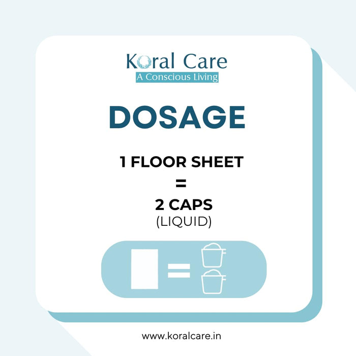 Koral Care Sheets Combo Pack | Detergent and Floor Cleaner | 60 Sheets each equal to 4 L Detergent and 2 L Floor Cleaner | Gentle on Clothes, Removes Tough Stains and Hard Water Stains, Eco-friendly | Flower Orchard Fragrance