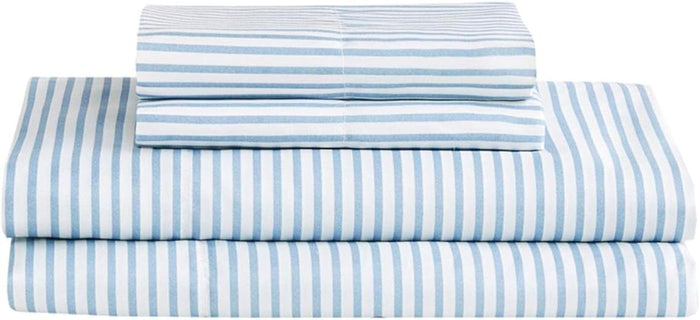 Madison Park Essentials King Comforter Set, Bed in A Bag Comforter & Sheet Set, Modern Casual Stripes Print, All Seasons, Soft Microfiber Bedding Makeover, Matching Shams, King Taupe/Grey 7 Piece