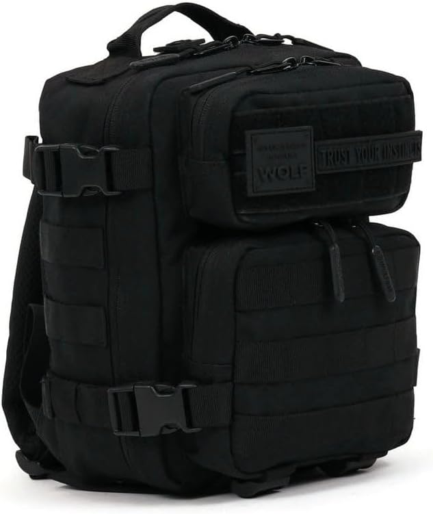 WOLFpak 9L Mini Tactical Backpack for Men & Women | Compact, Small Everyday Carry Bag for Gym, School, Travel | Durable, Water-Resistant Daypack with Molle System and Patch Panel (Nightshade Edition)