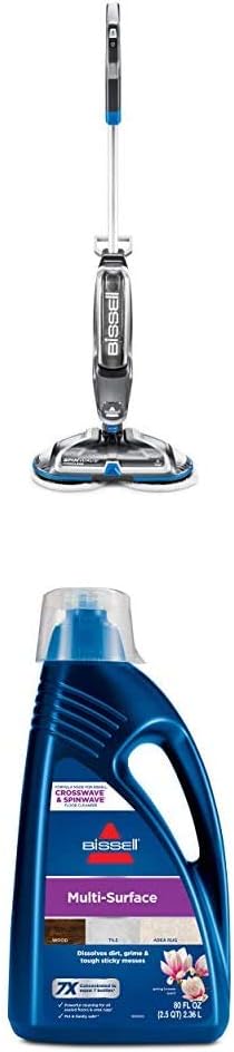 BISSELL® Spinwave Cordless Pet Hard Floor Spin Mop Cleaner 18V with washable mop pads for sealed hard floors, 23157
