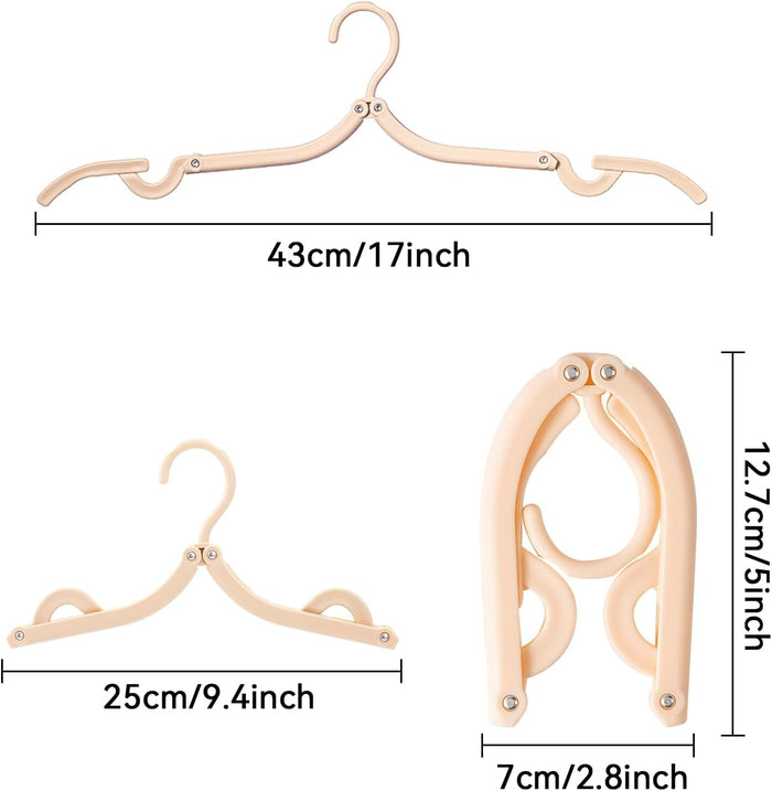 Travel Folding Hanger Household Multifunctional Portable Hanger (Blue Pink Green Beige)