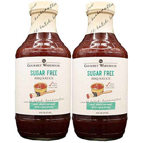 Gourmet Warehouse Cherry Jalapeno BBQ Sauce, Premium Barbecue Sauces Handcrafted In Small Batches Gluten-Free, HFCS-Free, Delicious Sauce 16 Ounces Bottle (Pack of 2)