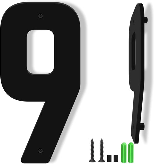 8 Inch Floating Black Acrylic House Numbers Letters, House Address Numbers for Outside, Modern Acrylic Letters, Black Address Letter and Number for Home Office Yard (A)