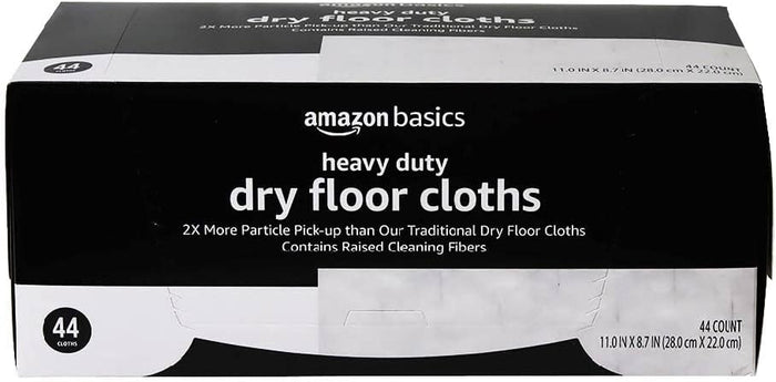Amazon Basics Wet & Dry Sweeper Kit (1 Sweeper Handle, 7 Heavy Duty Dry Cloths, 3 Wet Floor Cloths) Pack of 1