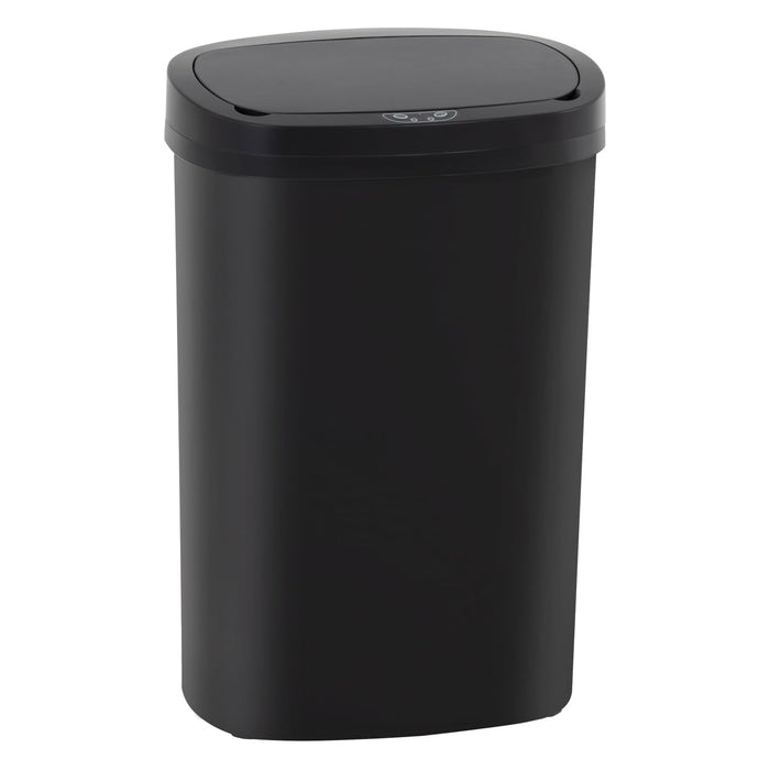 BestOffice | 13 Gallon Trash Can with Lid | Automatic Touchless Garbage Can | Odor Control | Modern Oval Design | Easy to Clean | Stainless Steel | Fits Any Kitchen, Bathroom, Office or Home