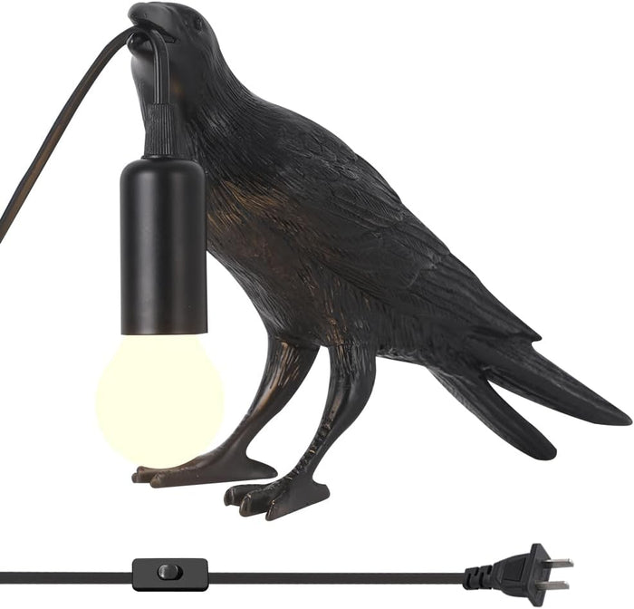 Gothic Crow Raven Table Lamp Light
