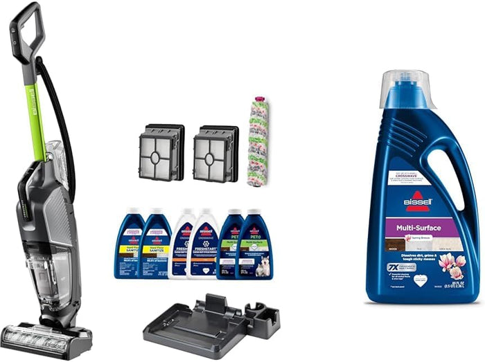 BISSELL® CrossWave® HydroSteam™ Deluxe Wet Dry Vac, Multi-Purpose Vacuum, Wash, and Steam, Formula Included, Green, 3515G
