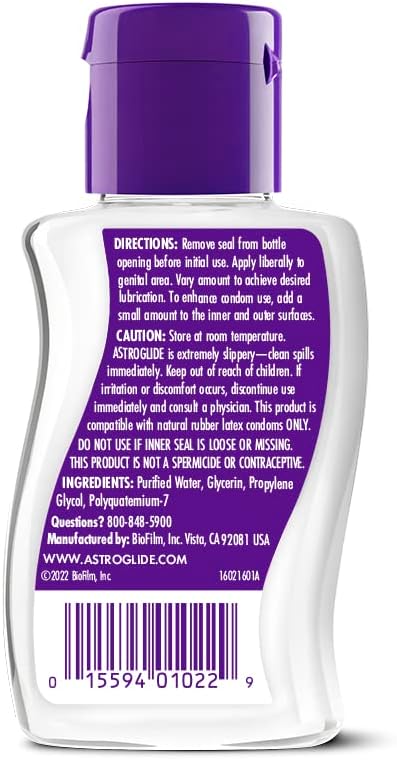 Astroglide Water Based Lube (5oz), Liquid Personal Lubricant, Sex Lube, Long-Lasting for Men, Women and Couples, Safe for Toys