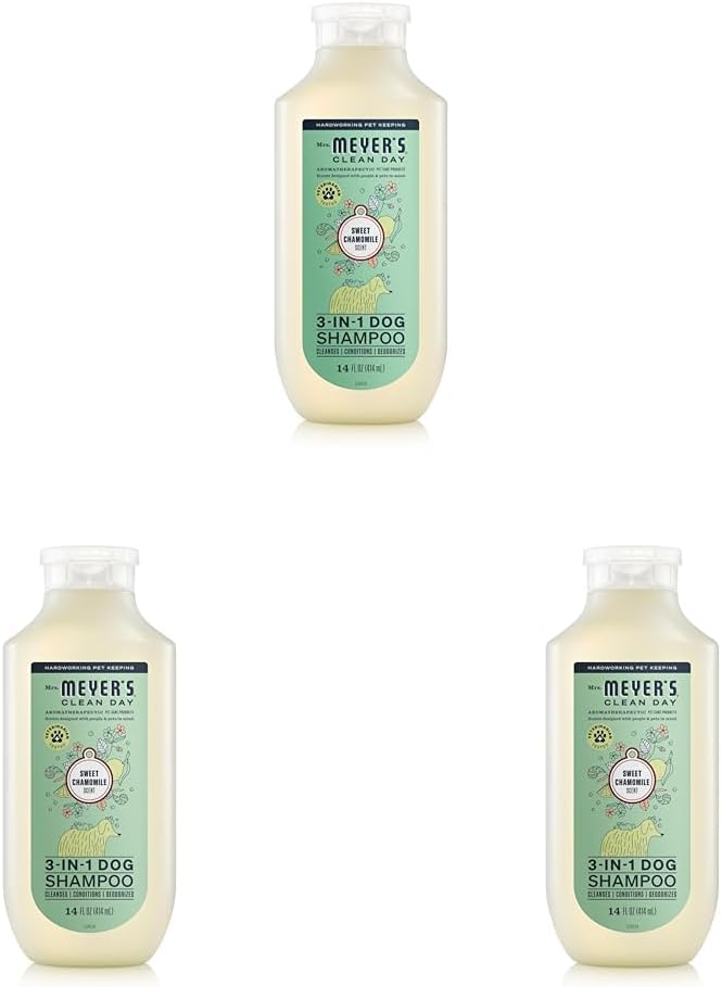 MRS. MEYER'S Clean Day 3 in 1 Dog Shampoo, White Peach Scent, 14oz