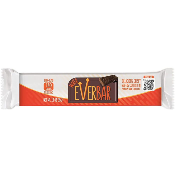 EverBar - Dark'n Crispy Chocolate Bars, 144 Count | Non-GMO, Dark Chocolate Wafer Candy Bar | On the Go | With Coffee or Tea | Healthy Snack | Bite-Size Premium Wafer Chocolate 144 Count