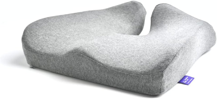 Cushion Lab Patented Pressure Relief Seat Cushion for Long Sitting Hours on Office & Home Chair - Extra-Dense Memory Foam for Soft Support. Car Pad for Hip, Tailbone, Coccyx, Sciatica - Black