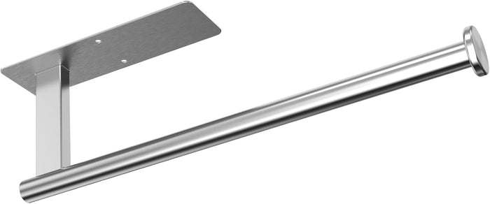 Paper Towel Holder Under Cabinet 2 Pack,Stainless Steel Paper Towel Holder Wall Mount for Kitchen, Bathroom, RV, Paper Towel Rack with Self Adhesive and Screws (Silver)