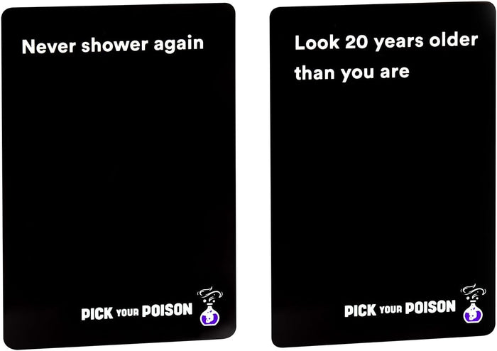 Pick Your Poison Party Game + Family Expansion Set - The “What Would You Rather Do?” Card Game for Kids, Teens, College Students, Adults, at Fun Parties and Board Games Night with Your Friends