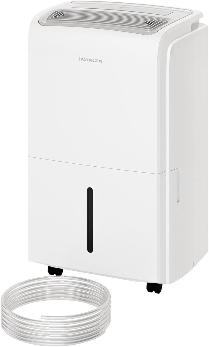 hOmeLabs Dehumidifier for Home, Office, Basements with Powerful Moisture Removal, Humidity Control, Auto Shut-off, Quiet Operation - 7,000 Sq Ft Wi-Fi with Pump (50 Pint MAX 120 Pint at 95°F, 90% RH)