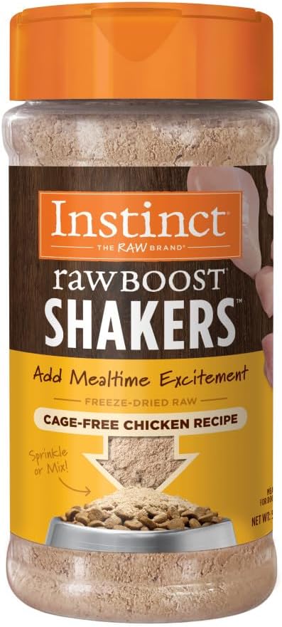 Instinct Raw Boost Shakers, Freeze-Dried Powder, Dog Food Topper - Beef, 5.5 oz. Bottle