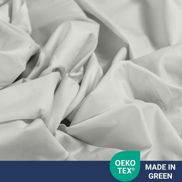 Westbrooke 800 TC Ultrafine Cotton Sheet Set - Full Size Sateen Sheets | 4 Piece Long Staple Cotton Bedding Set with Elasticized 15.5" Deep Pocket - Soft, Breathable Luxury Sheets - Silver