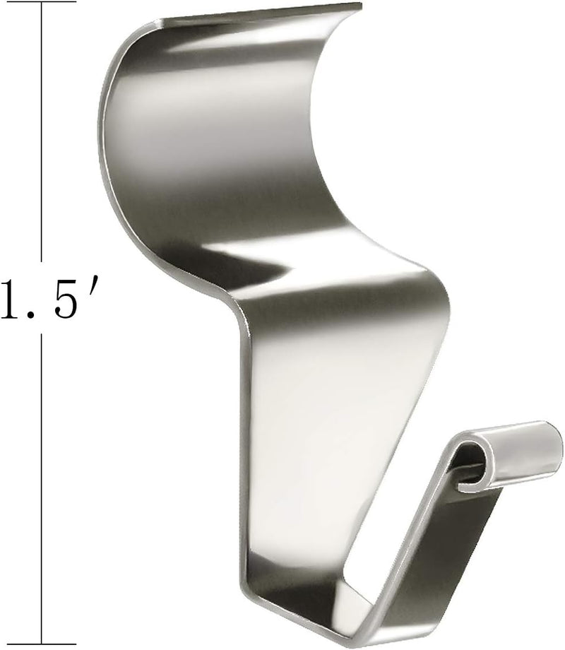 24-Pack Vinyl Siding Hooks Hanger, Heavy Duty Stainless Steel Vinyl Siding Clips, No-Hole Needed Front Porch Decor, Siding Hooks for Hanging Outdoor，Christmas Wreath Hangers for Front Door