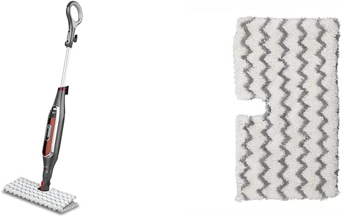 Shark Steam Mop with 2 Machine Washable Dirt Grip Pads, Removable Water Tank, Lightweight, Steam Cleaner for sealed Hard Floors, Marble, Stone, Hardwood, Tile, Laminate, White/Seafoam, S1000