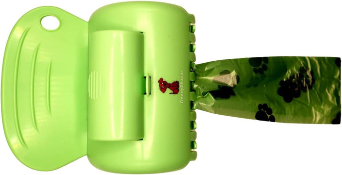 DoodySkupar Portable Dog Pooper Scooper, Lightweight Clawed Waste Scoop with Bag Dispenser, Leash Clip & One-Handed Operation, Durable ABS, for Small, Medium and large Dogs with roll of bag