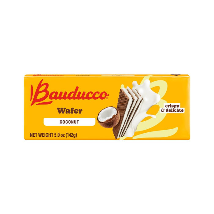 Bauducco Peanut Butter Wafers - Crispy Wafer Cookies With 3 Delicious, Indulgent Decadent Layers of Peanut Butter Flavored Cream - Delicious Sweet Snack or Desert - 5.0 oz (Pack of 1)