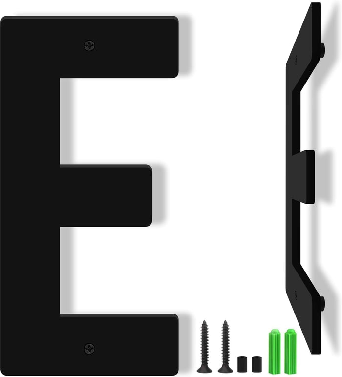 8 Inch Floating Black Acrylic House Numbers Letters, House Address Numbers for Outside, Modern Acrylic Letters, Black Address Letter and Number for Home Office Yard (A)