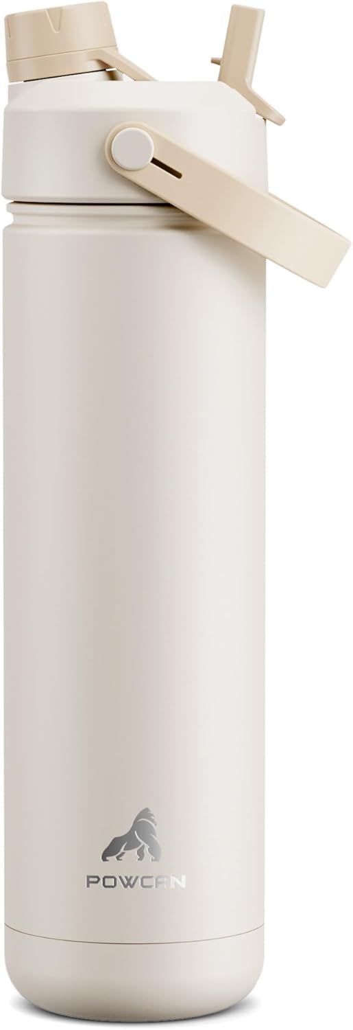 26 oz Insulated Water Bottle with 2-in-1 Straw and Spout Lid, Keep Cold 24H, Leak-Proof, Fits in Car Cup Holder, Stainless Steel Water Bottle for Sports, Travel, and School (Dark Knight)