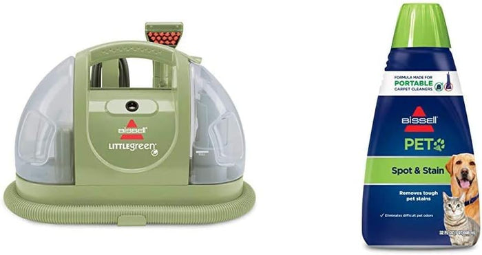 BISSELL Little Green Pet Deluxe Portable Carpet Cleaner and Car/Auto Detailer, 3353, Gray/Blue