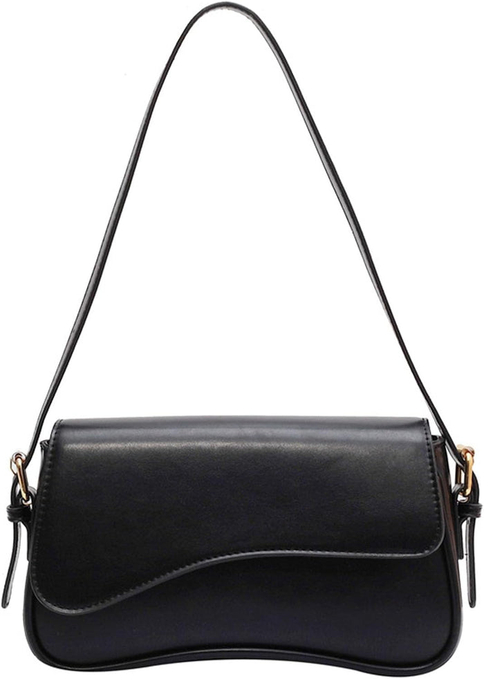 Shoulder Bag for Women Y2K Trendy Purse Vegan Leather Hobo Handbags Clutch Saddle Bag with 2 Removable Strap