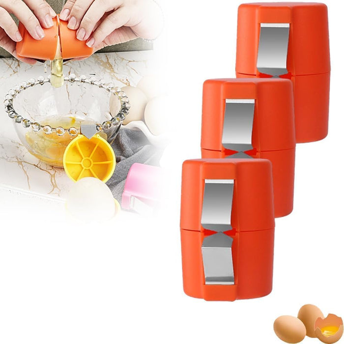 Household Egg Shell Opener,2025 Upgraded Egg Shell Opener for Hard Boiled,Mini Portable Handheld Egg Cracker Tool,Multifunctional Kitchen Gadgets (3 Pcs (Pink))
