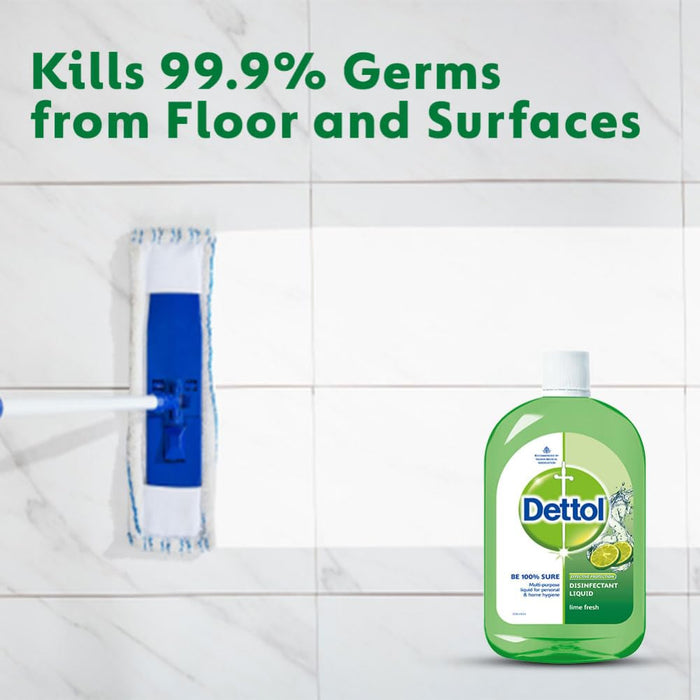 Dettol Liquid Disinfectant for Floor Cleaner, Surface Disinfection, Personal Hygiene (Lime Fresh, 550ml) (Pack of 3)