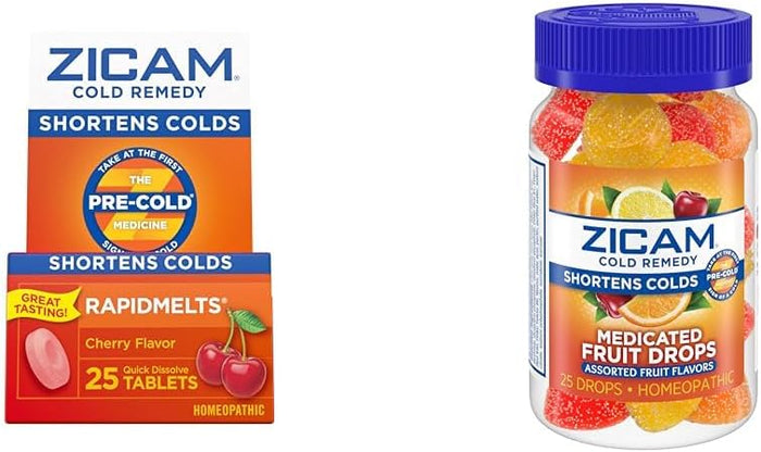 Zicam Cold Remedy Zinc Rapidmelts, Citrus Flavor, 25 Count (Pack of 1)