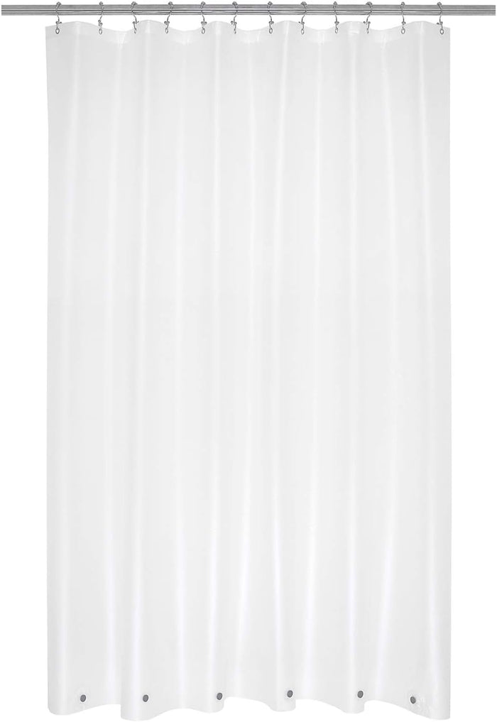 Mrs Awesome Clear Shower Curtain Liner with 3 Magnets, 72x72 Premium Flexible Sturdy Plastic Shower Curtain for Bathroom Lightweight, Waterproof, Clear
