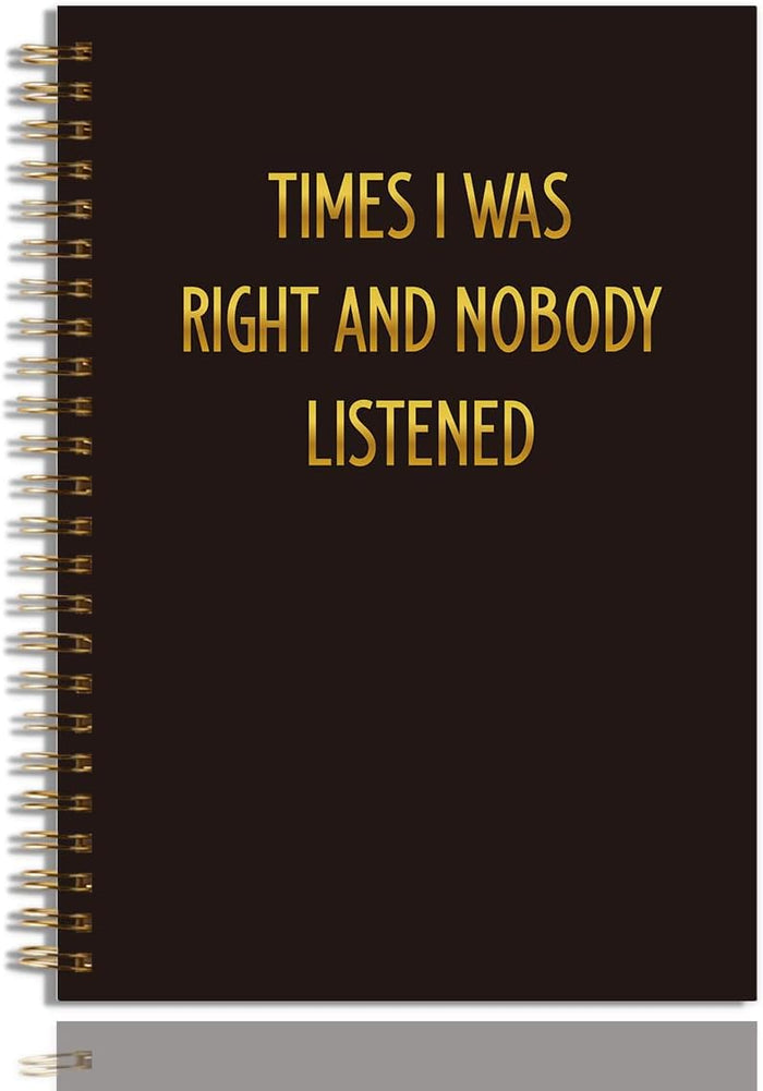 JHFDTY Funny Work Notebook for Women Men Going Away Goodbye Gifts for Boss Lady Female Leader Manager Coworker Business Journal Meeting Notes Hardcover 160 Pages Spiral Notebooks