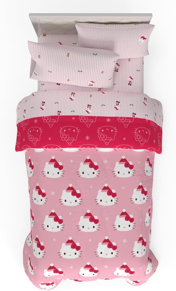 Franco Grinch by Dr. Seuss Holiday & Christmas Bedding Super Soft Comforter and Sheet Set with Sham, 7 Piece King Size (Official Dr. Seuss Product)