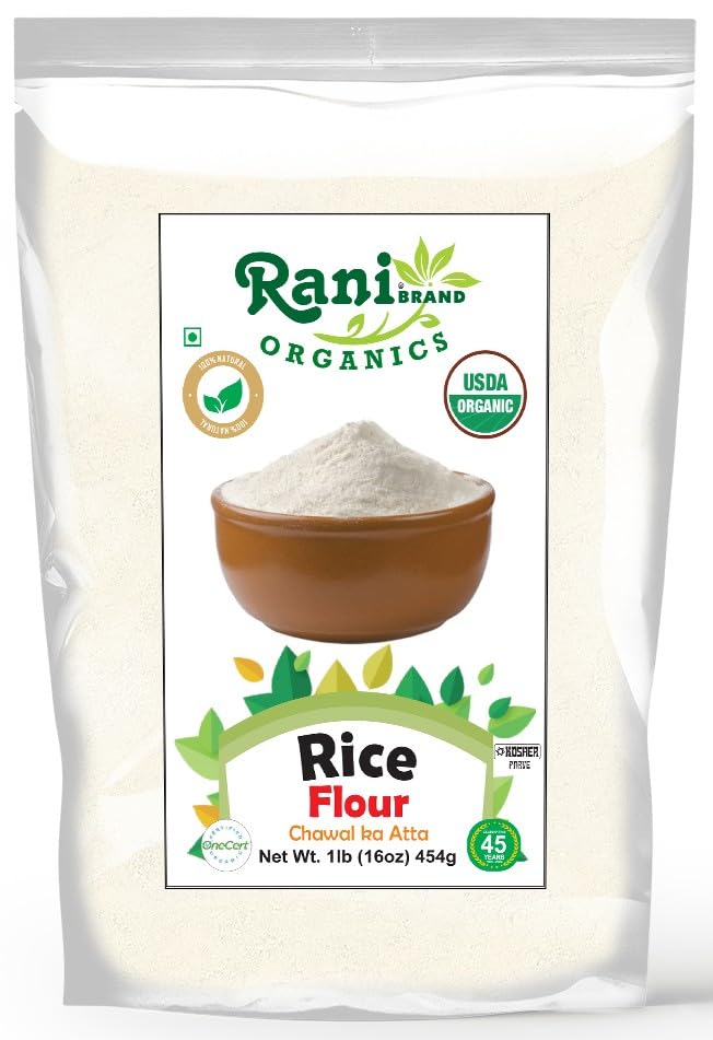 Rani Rice (White) Flour 32oz (2lbs) 908g ~ All Natural | Gluten Friendly | Vegan | NON-GMO | Kosher | Indian Origin