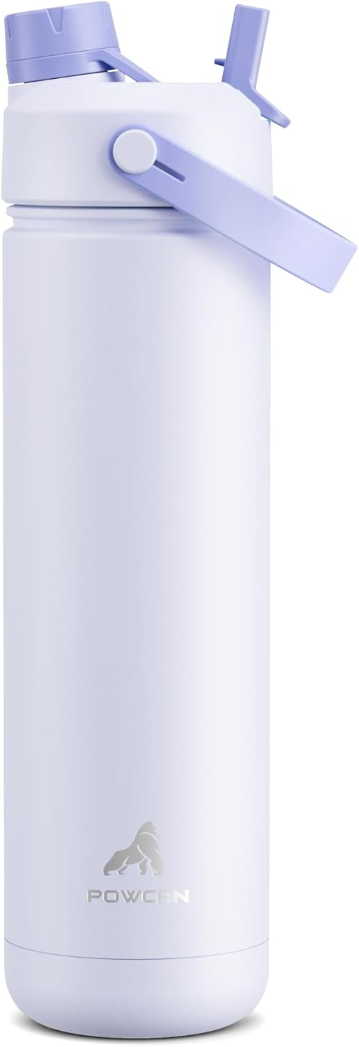 26 oz Insulated Water Bottle with 2-in-1 Straw and Spout Lid, Keep Cold 24H, Leak-Proof, Fits in Car Cup Holder, Stainless Steel Water Bottle for Sports, Travel, and School (Dark Knight)