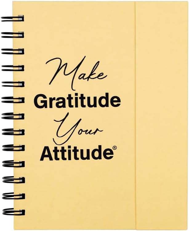 Gratitude Attitude Journal with Meditation Music, Pen, Pad, Sticky Notes, Color Tabs & Prompt Stickers. A self care gift to encourage positive thoughts, and mental wellness. (Red, Unisex)
