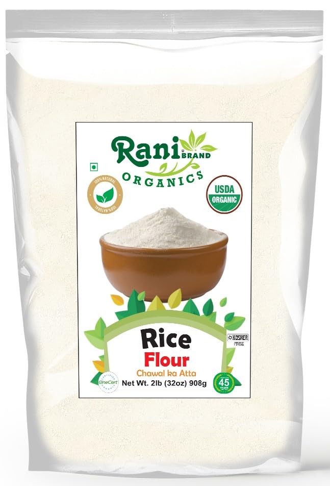 Rani Rice (White) Flour 32oz (2lbs) 908g ~ All Natural | Gluten Friendly | Vegan | NON-GMO | Kosher | Indian Origin