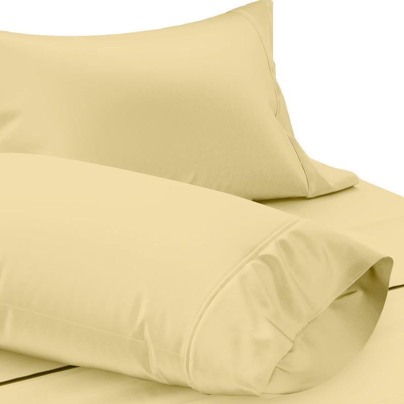 TEXAS LINEN CO. 100% Egyptian Cotton Sheets King Size Set - 1200 Thread Count Egyptian Cotton Luxury Sheets King Size, 17" Deep Pocket, Soft, Cooling Sateen Weave Hotel Quality Bedding Set - Beige