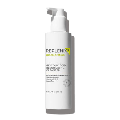 Replenix Glycolic Acid Resurfacing Facial Cleanser, Gentle Medical Grade Exfoliating Face Wash for Skin Discoloration (6.7 fl. oz)