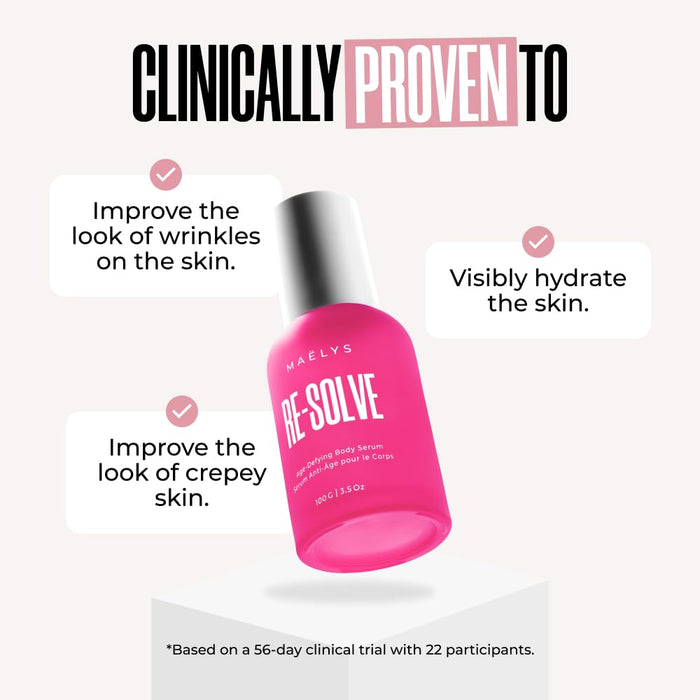 MAËLYS RE-SOLVE Age-Defying Body Serum - Anti-Aging Body Serum With Hyaluronic Acid -Targets The Appearance of Fine Lines, Wrinkles & Loose Skin