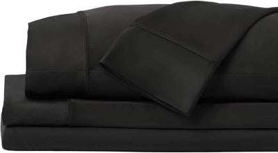 SHEEX - Original Performance Sheets Set (Full) Black - Cooling Sheets - Moisture Wicking - 1 Flat Cooling Sheet, 1 Fitted Cooling Sheet, 2 Pillow Covers - Wrinkle Free - Sleep Aid