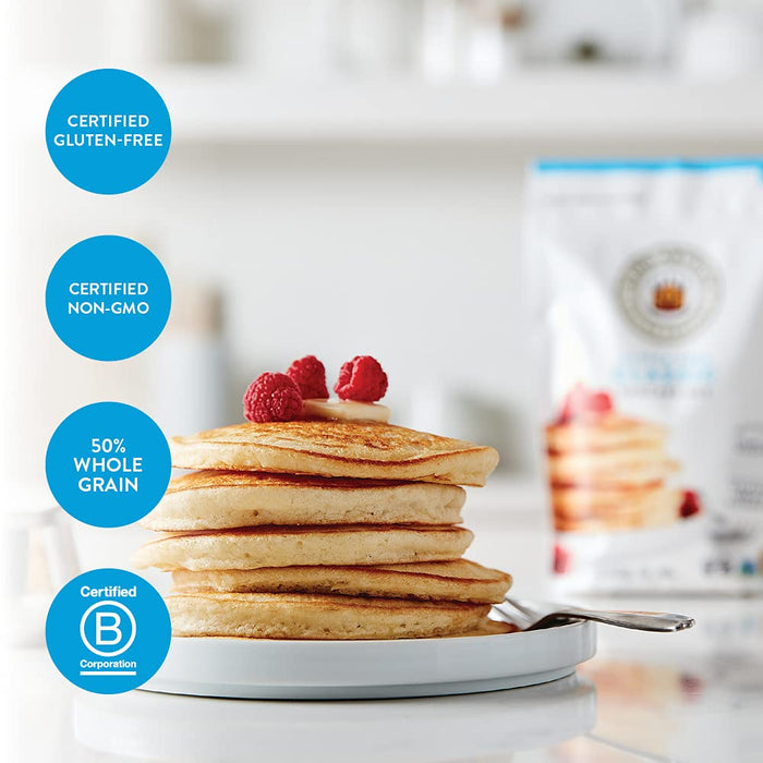 King Arthur Gluten Free Pancake Mix: Non-GMO, Kosher Certified, Easy-to-Prepare Breakfast Delight - Perfect for Fluffy, Delicious Pancakes (15 oz) - Packaging May Vary