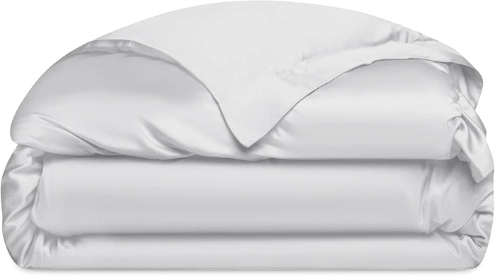 Cozy Earth Luxury Duvet Cover Queen - 100% Viscose from Bamboo - Ultra-Soft, Cooling & Lightweight Duvet Cover - Temperature-Regulating Bedding with Concealed Zip & Interior Snap Closures - Driftwood