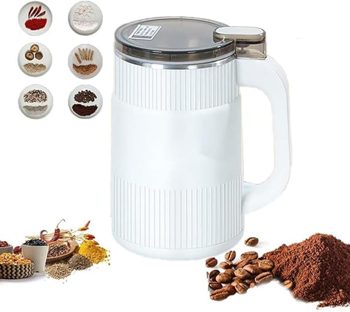 Household Small Powder Grinding Machine, Grain mills, Herb Grinder, Spice Grinder, Electric Coffee Grinder, Multifunctional Grinding Machine with 304 Stainless Steel Blade (Blue)