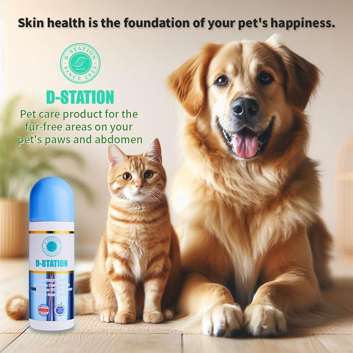 D-STATION PDRN Pet Skin Essence – Premium Abdomen & Bottom Paw Balm, Hydrates, Protects & Soothes Dry, Cracked Paws, Rough Skin & Calluses for Dogs & Cats, Gentle & Non-Irritating (2.87 oz)